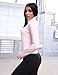 UANEO Workout Tops for Women Cropped Workout Jackets for Women Yoga Athletic Jacket (Pink-XS)
