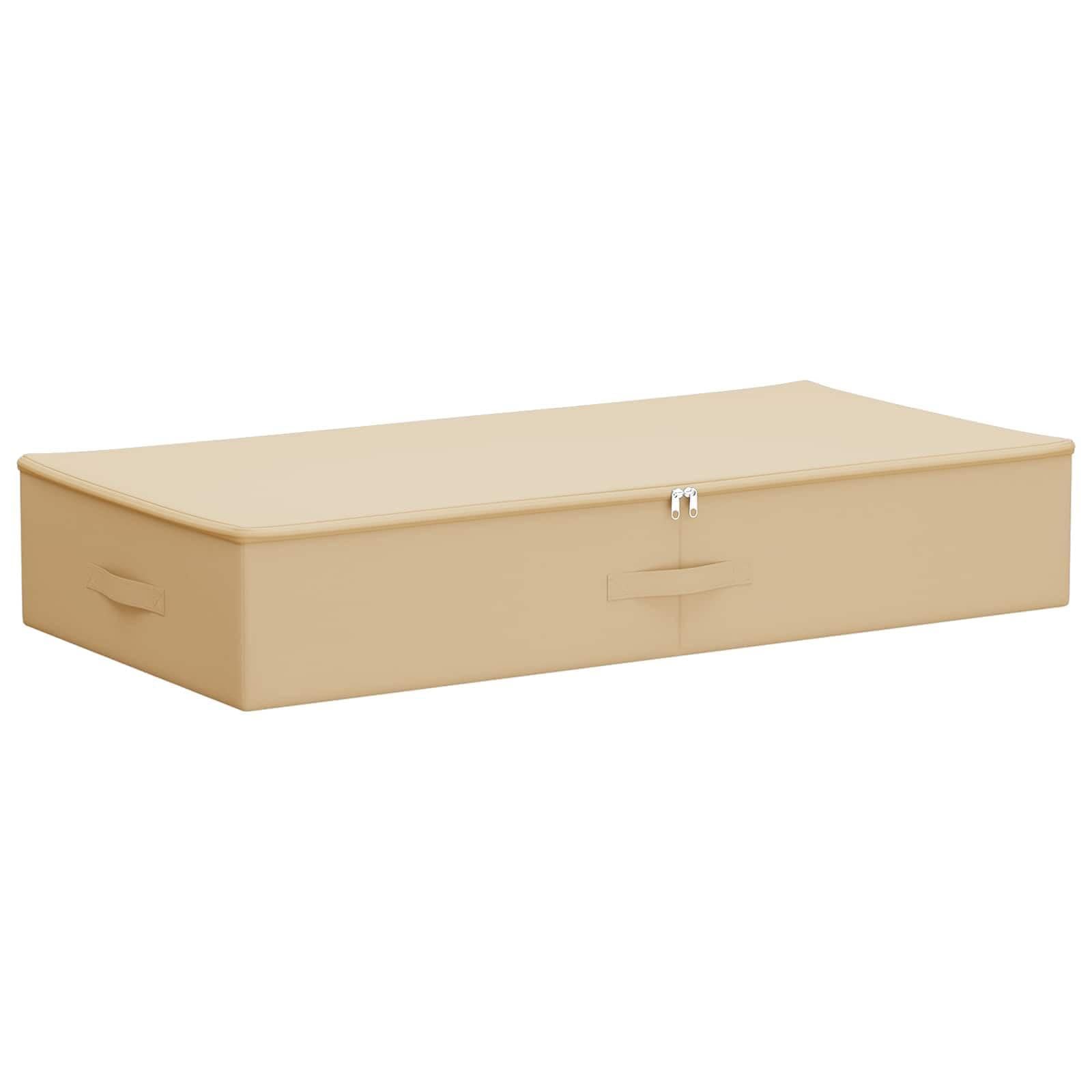 Boîte de rangement pour vêtements contre le désordre des placards en tissu crème