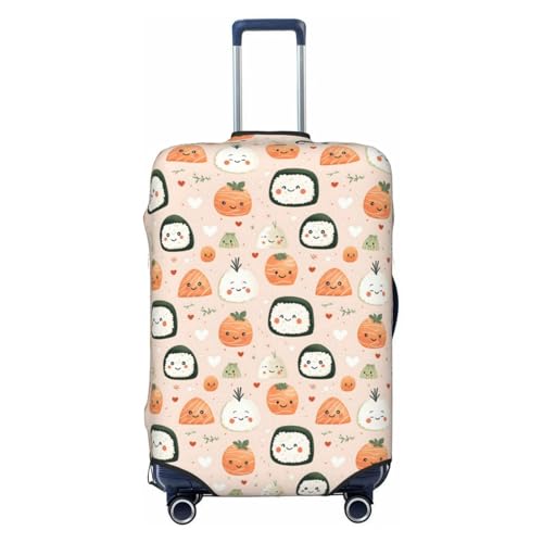 Luggage Cover Protector - Rice Ball Cute Print Fit 25-28 Inch Suitcase Covers for Luggage