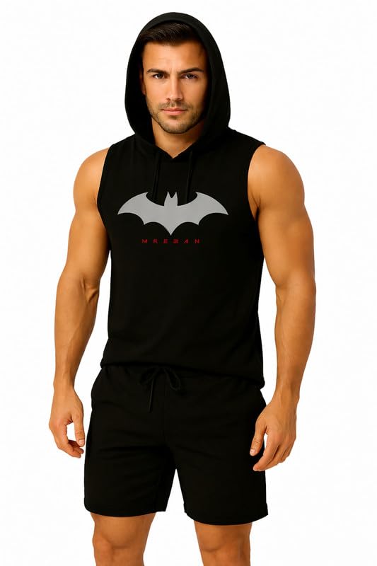 HIT SQUARE Classic Batman Sleeveless Hoodie for Men Dry Fit Vest Gym Wear Graphic Printed Stylish Round Neck Running Sando - Review, Price and Buying Guide