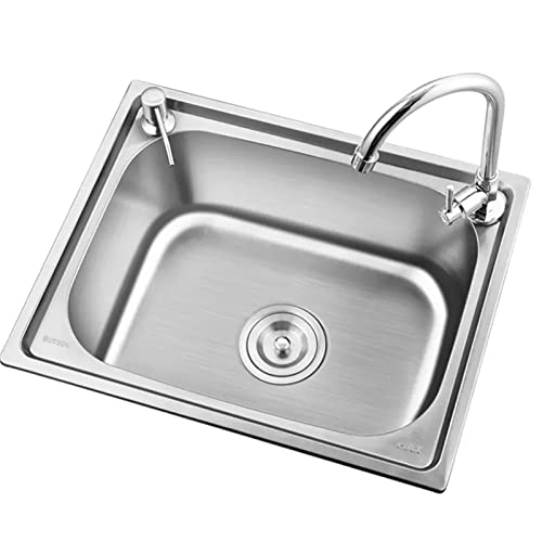 Évier de cuisine optimisé pour studio : bac inox compact 50x40cm avec robinet