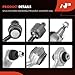 A-Premium Set of 12, Front Lower Forward & Rearward Control Arm, Sway Bar Link, Lower Ball Joint, Inner Outer Tie Rod End, Compatible with Mercedes-Benz W212 Series - E250 2014, E400 2014, RWD Only