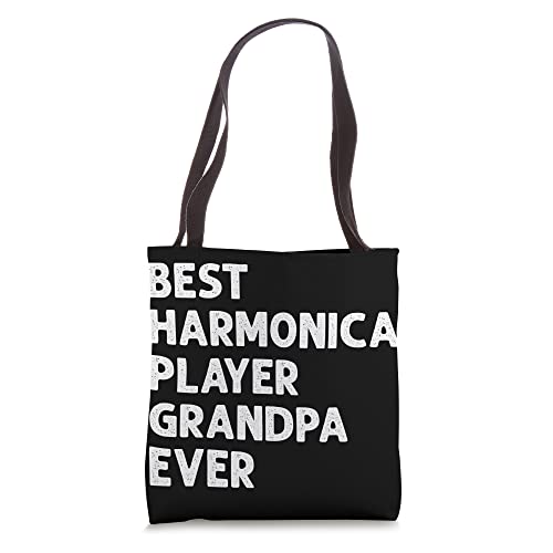 Best Harmonica Player Grnadpa Harmonica Mouth Organ Musician Tote Bag