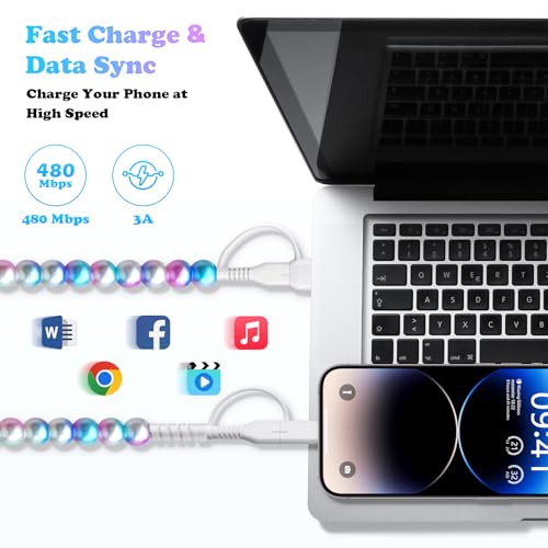 Cable de carga 4 en 1 para iPhone que soluciona los enredos de cables en casa 5