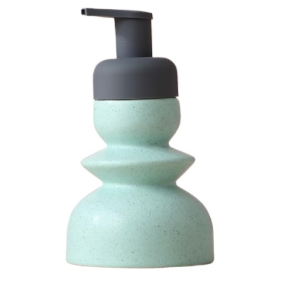 Dispenser Sapone Ricaricabile Semplice Erogatore di Sapone Manuale, Schiuma, in Ceramica Dosatore Liquido(Grün)