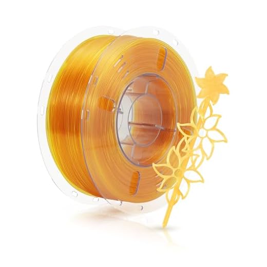 ⚡ FilaBees Transparent Filament Clear PETG 1.75mm,Rapid PETG High Toughness 3D Printer Filament for Fast & High Precision Printing,Odorless Better Flow 3D Printing Filament,Yellow 1kg(2.2lbs)