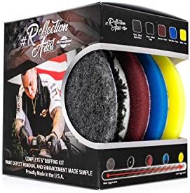 The Rag Company Buff and Shine Reflection Artist Complete 5" Buffing Kit QP-5RA