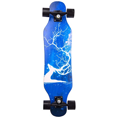 Longboard Cruiser 80 cm OH Deer | Carving et Cruising | Haute résistance et légèreté | ABEC-7 | Idéal pour les adolescents débutants | Axes en aluminium...