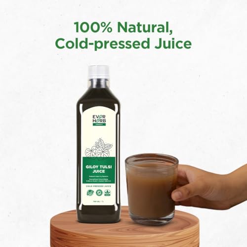 Image of Giloy Tulsi Juice 1 L | Strengthens Body Defence System | Natural Immunity Booster | Zero Added Sugar (Giloy Tulsi)