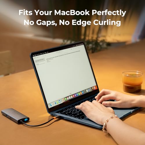 Image of EooCoo Case Compatible for MacBook Air 13.6 inch 2026 2025-2022, M4 M3 M2 A3240 A3113 A2681,[Match Original Machine Color] Ultra-Thin Invisible,High Transparency Laptop Hard Shell Cover-Midnight Clear