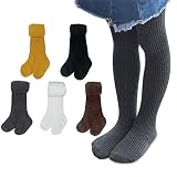 5 Pack Baby Kids Girls Cable Knit Tights Cotton Solid Leggings Stocking Pants Pantyhose 3-5T