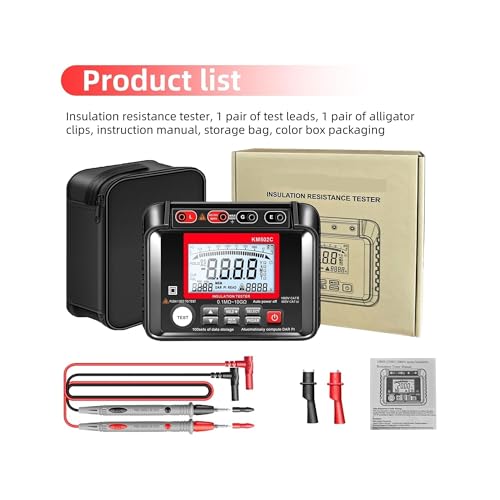 ��R�v 1000V/2500V �f�W�^���≏��R�v 1M��~200G�� �≏�ڒn��R�v�e�X�^�[ 0.1M��~10G�� AC/DC �d���v 10-600V(KM502C 50-1000V)