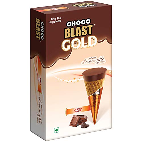 Pure Temptation® Gold Chocoblast Chocolate Gift Box - Coffee Flavoured Choco Filled Waffle Cone Snack - Premium Chocolate Gift Box - Chocolates Friend Pack - 10 Pcs In Each Box - Orange + Mint #TOP2