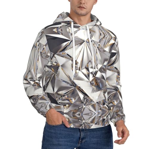 Sweat à capuche homme avec motif diamant abstrait scintillant original