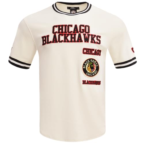 Camiseta NHL Pro Standard para hombre de algodón doble punto 3XL color cáscara de huevo y negro