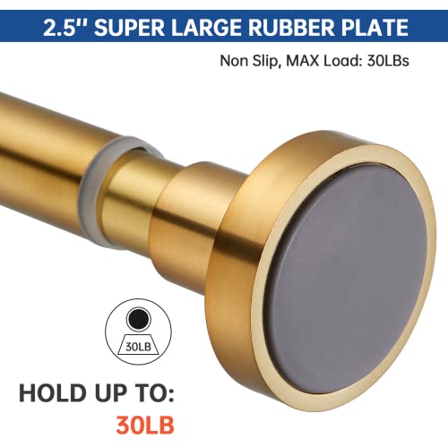 Eboatop Shower Curtain Rod Tension- Never Rust No Drill Non-Slip Spring Tension Shower Rod, 43-73 Inches Metal Steel, Gold #TOP3