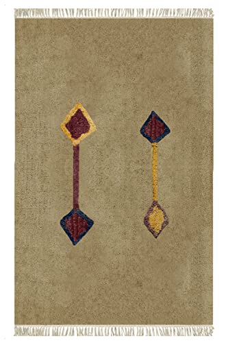 Tapis imprimé main d'exception marron multicolore en 90x150 cm - 3