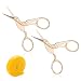 Craft Scissors Embroidery Shears 3.5 Inch Sewing Small Sharp for Crafting Art Work Embroidery Threading Needlework by JINJIAN (Gold) (2 PACK-2)