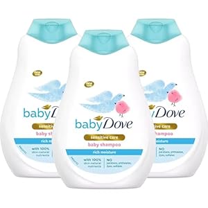 Baby Dove Rich Moisture Shampoo, 3 Pack, Tear Free Mild Formula, Light Clean Scent, hypoallergenic Gentle for Daily Use on Normal to Dry Skin, 13.5 oz. Each