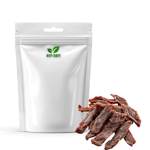 Rinderdörrfleisch Chips für Hunde 5 kg - natürlicher Hundesnack aus Rindfleisch, proteinreicher Kausnack für Belohnung und Zahnpflege - Dozer Hundefutter