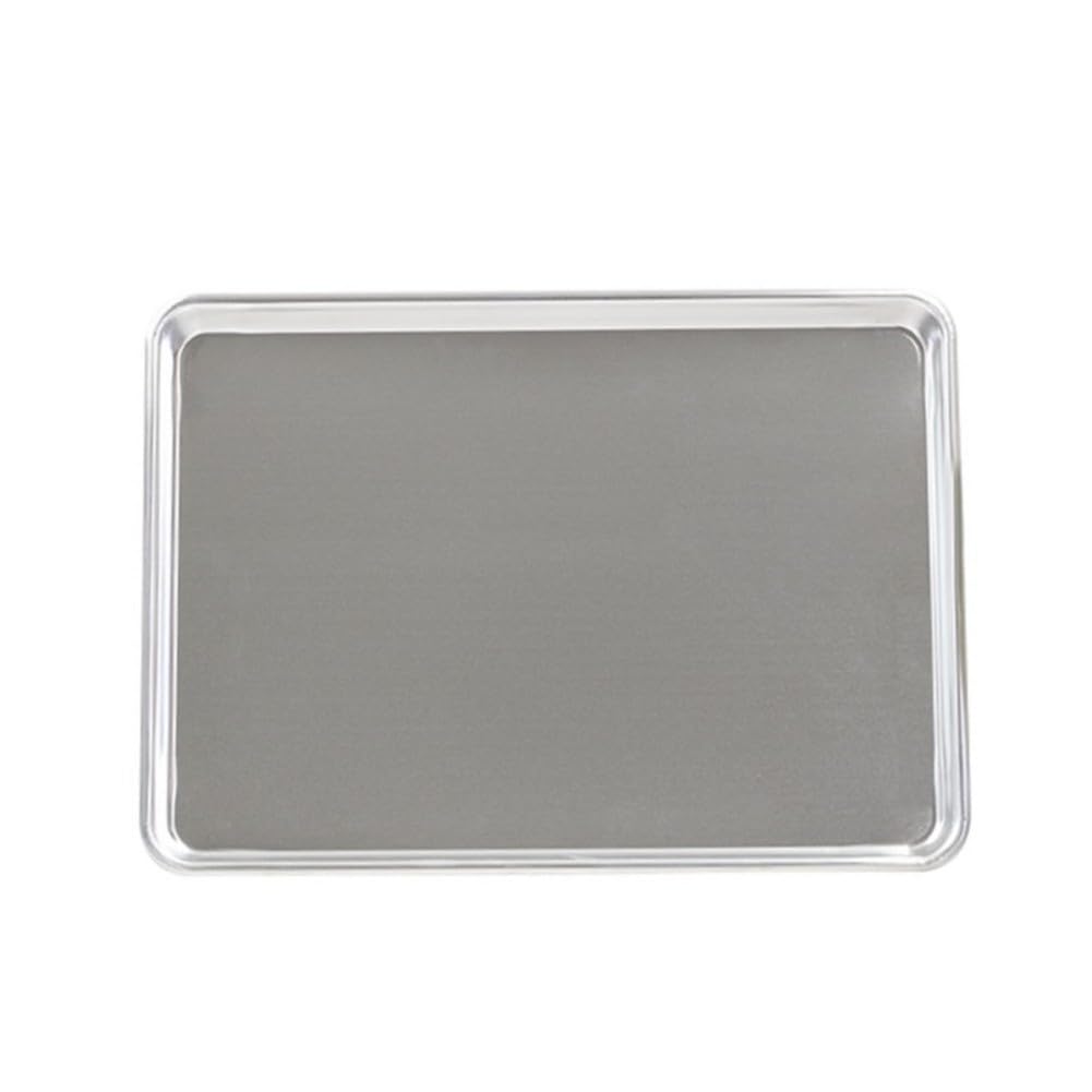 Bandeja de horno de aleación de aluminio duradera de 45x33 cm acabado plateado
