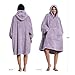 Oversized Wearable Blanket Hoodie Snuggle Blanket for Women Gift Idea for Adults Teens Men, Super Warm and Soft, Purple
