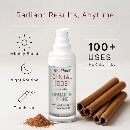 Image of Primal Life Organic Real White Dental Boost - Natural, Organic Teeth Whitener - Peroxide Free - Nano-Hydroxyapatite Paste (Cinnamon)