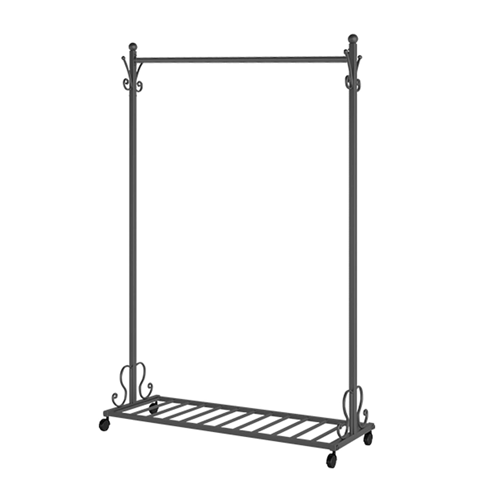 Kleiderständer Kleiderständer auf Rädern, rollender Kleiderständer zum Aufhängen von Kleidung, bodenstehender Kleiderständer aus Metall im Schlafzimmer, Präsentationsständer für Einzelhandelskleidun