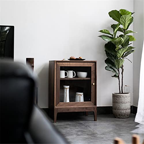 Mueble para vino de madera con puerta y estante de 2 niveles miniatura 2