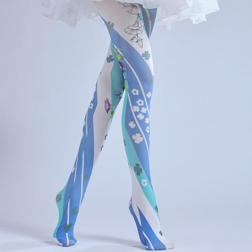 Premium Velvet Fashion Vintage Floral Leggings Patterned Tights for Women with Designs 140D Pantyhose Opaque Stockings4