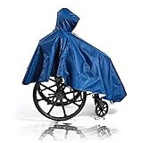 NIDONE Poncho resistente para silla de ruedas, reutilizable, impermeable, cobertura frontal con cremallera para silla de...
