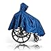 NIDONE Poncho resistente per sedia a rotelle, riutilizzabile e impermeabile, copertura frontale con zip per sedia a rotelle, per anziani disabili