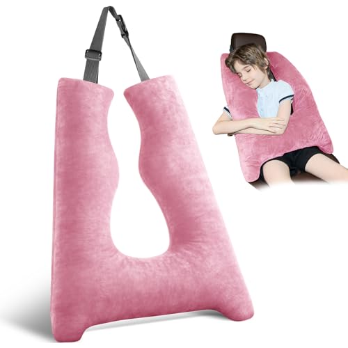 FAIORD Car Pillow for Kids Travel Pillow with Adjustable Strap, Kids Floor Pillows Cushions for Adults and Children to Support Head and Body Road Trip...