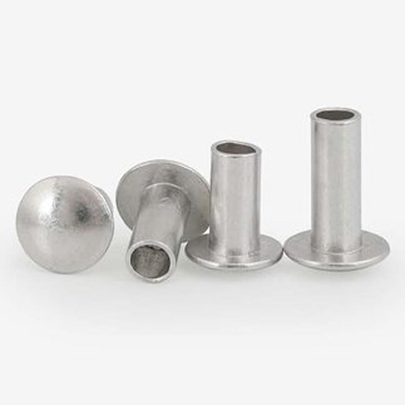 50pcs M2 aluminum truss Half hollow rivet Half round head rivets Riveting nail GB873 3/4/5/6/8-20mm length - (Dimensions: M2x3mm)