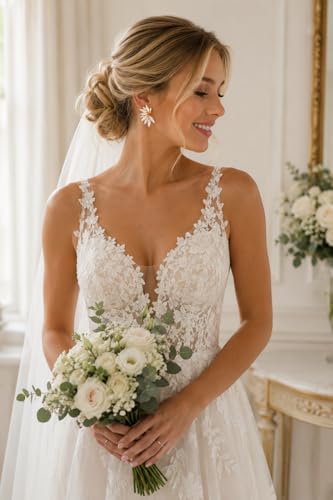 Boucles d'oreilles pour fête élégante légères qui ne font pas mal aux oreilles - 5