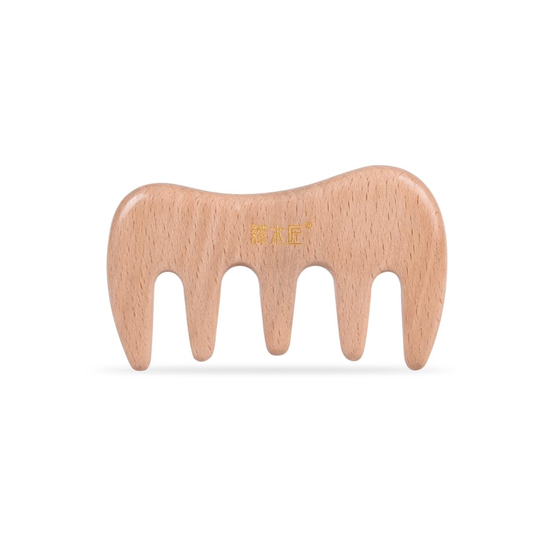 Pettine in legno per massaggio del cuoio capelluto, strumento 2 in 1 per la cura del viso e del cuoio capelluto, massaggiatore fatto a mano in legno naturale per rilassarsi, cura dei capelli e cura