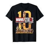 Marvel Studios First Ten Years フルキャスト グラフィックTシャツ Tシャツ