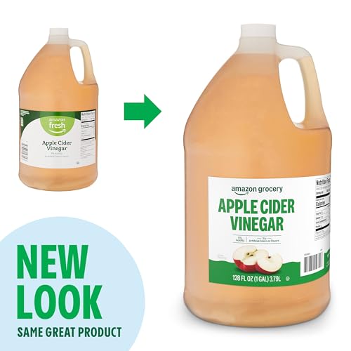 Image of Amazon Grocery, Apple Cider Vinegar, 1 Gallon, 128 Fl Oz (Pack of 2)
