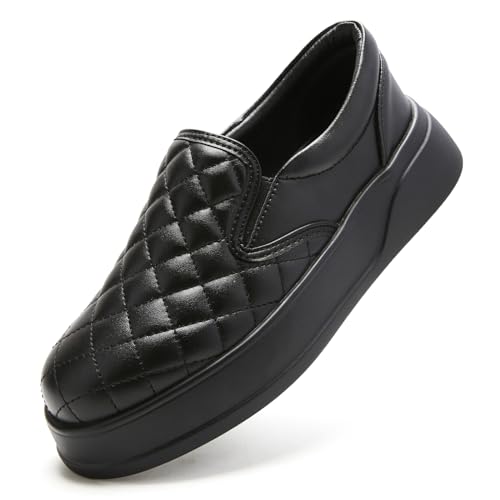 Image of Loafers for Women Penny Comfort Leather Platform & Slip-Ons Dressy Shoes
