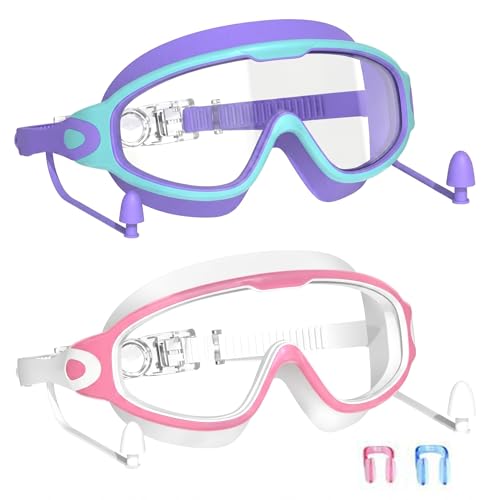 Lunettes de natation pour enfants pour la plage et les cours de piscine des 3-14 ans