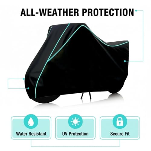Image of Stylish Water Resistant Scooty Body Cover Compatible with Access 125 & All Models | UV Protection, Dustproof, Heat Resistant, Two Wheeler | New All Weather Protection, Dust & Rain