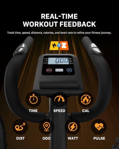 Bild 3 - Crosstrainer Für Zuhause, Aeriflo S100 Magnetischer Ellipsentrainer Mit Bluetooth & App, 16 Widerstandsstufen, LCD-Display & Transportrollen, Ultraleiser Crosstrainer Für Cardio-Training