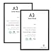 Produktbild A3-Zertifikat-Bilderrahmen, 2er-Pack schwarzer Holz-Bilderrahmen mit Plexi-glass für Wandmontage-Display, 29,7x42 cm, 2er-Set
