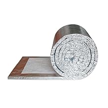Ceramic Fiber Blanket,Single Sided Aluminum Foil,for Stoves, Furnace, Kilns, Fire50mmx610mmx1000mm