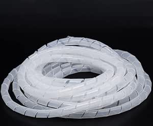 Kit Gestione Cavi PC TV Ufficio Avvolgitubo A Spirale Per Organizzare I Cavi - 2 Metri - Colore Grigio - Per Casa E Ufficio Spiral Wrap Per Cavi PC TV - Foto 7