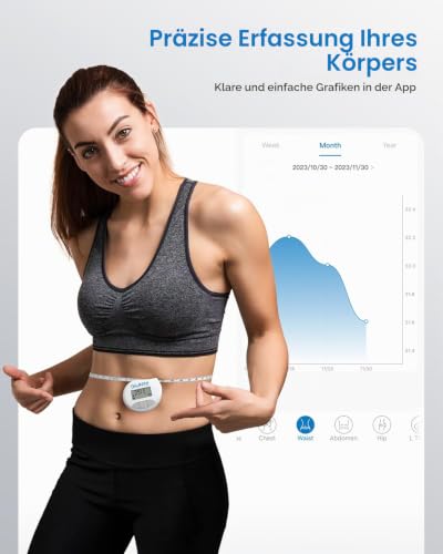 RENPHO Maßband Körper Smart Körpermassband,Körpermassband, 150 cm – Ansicht 2