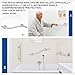 Zonon 2 Pcs Wave Grab Bar 24 Inch Shower Bar 304 Stainless Steel Brush Finish Right Hand for Bathroom Shower Bathtubs Toilet Steps Bed Home Elderly Handicap Pregnant Women