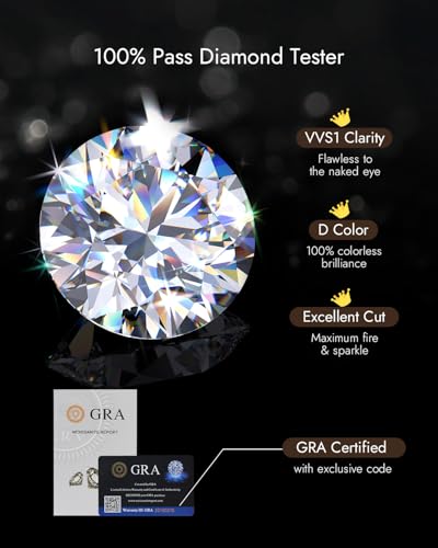 Moissanite Stud Earrings for Women Men, 1ct Halo 18K White Gold Plated 925 Sterling Silver Lab Created Moissanite Diamond Hypoallergenic Studs Trendy Jewelry Christmas Birthday Love Gifts for Her Him2