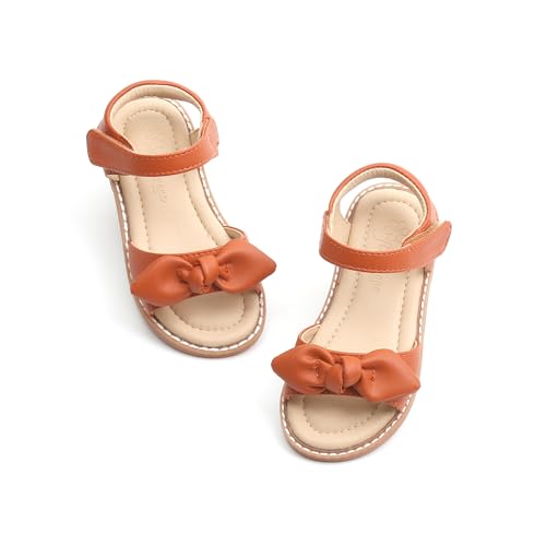 Image of Flaryzone Girls Sandals Open Toe Summer Flats Dress Sandals Shoes Toddler /Little Kid