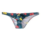 メンズ 下着 ビキニブリーフ メンズ ブリーフ ローライズ セクシー ブラジリアン ハーフバック メンズ 下着 ブリーフ 綿 ビキニパンツ (L, グリーン)